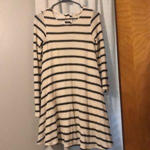 striped altered state long sleeve sweater dress